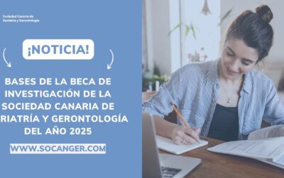 Bases de la beca de investigación de la sociedad canaria de geriatría y gerontología del año 2025
